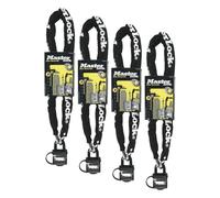 MASTER LOCK Chaîne Antivol Vélo avec Cadenas lé] [90 cm Chaîne] 8390EURDPRO - Idéal pour les Vélos, Vélos Electriques, VTT et autres (Lot de 4)