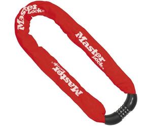 MASTER LOCK Chaîne Antivol Vélo [Combinaison] [90 cm Chaîne] [Rouge] 8392EURDPROCOLR