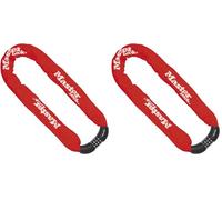 MASTER LOCK Chaîne Antivol Vélo [Combinaison] [90 cm Chaîne] [Rouge] 8392EURDPROCOLR - Idéal pour les Vélos, Vélos Electriques, VTT et autres (Lot de 2)