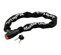 Master Lock Chaîne antivol moto 8291EURDPS – Acier cémenté 10 mm, 1 m, couverture nylon, clé, Noir