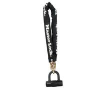 MASTER LOCK Chane en acier cment d'une longueur de 90 cm x 10 mm de diamtre avec mini U cl ; noir