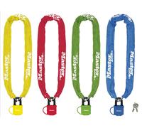 MASTER LOCK Chane en acier cment d'une longueur de 90cm x 6mm avec cadenas en acier lamin de 40mm ; assortiment de couleurs