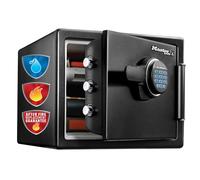 Master Lock Coffre-fort [Ignifuge et Etanche] [Large 22,8L] [Combinaison Electronique] - LFW082FTC - Pour vos documents d'identité, documents A4, petits appareils électroniques, bijoux Noir