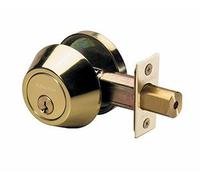 Master Lock DSO0603 Pêne dormant monocylindre en laiton poli Master Lock