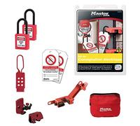 Master Lock ELECKIT-FR Kit de Consignation Electrique Contenant Cadenas Diélectriques, Bloques Disjoncteur, Etiquettes Défense de Manœuvrer, Crochet