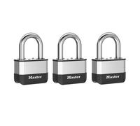 Master Lock Elite Cadenas Laminé 45mm Manille 38mm Lot de 3 MLKPK1TRILF
