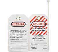 Master Lock Heavy Duty "Danger" Tag, Polyester, 5-3/10,2 cm Hauteur, 7,6 cm de largeur, Do Not Operate (English/French), 12