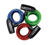 Master Lock 8127TRI Lot de 3 antivols pour vélo Bleu/vert/rouge 1,8 m de long
