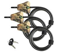 Master Lock - Lot de 3 verrous de câble Python réglables à clés identiques avec 6 clés, camouflage 8418KA