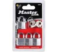 MASTER LOCK Lot de 4 cadenas laiton - 20mm - haute sécurité