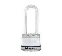 Master Lock M1XKADLJCCSEN Cadenas en acier, serrure laminée Magnum, 4,5 cm de large, M1XKADLJ, anse de 6,3 cm
