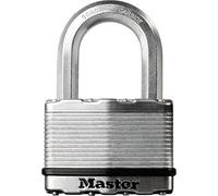 Master Lock M5EURD Cadenas Très Haute Sécurité [A Clé] [Acier Laminé] [Extérieur] M5EURD - Idéal pour les Remises, les Garages, les Clôtures et les Portails 50 mm Argent