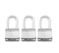 Master Lock M5XTRILF Magnum Lot de 3 cadenas en acier laminé avec clés identiques Argenté