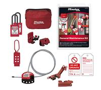 Master Lock MAINTKIT-EN Kit de consignation générale Contenant Cadenas Diélectriques, Bloque Disjoncteur, Etiquettes "Warning Equipment has been locked out", Crochet, Câble