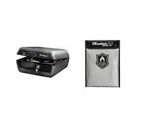 Master Lock Malette et Porte Documents Anti Feu LCFW30100 + FBWLZ0EURHRO, Ignifuge et Etanche, Large