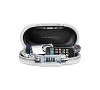 Master Lock Mini coffre-fort portable 5900EURDWHT combinaison, câble, blanc 6x24x12,9 cm