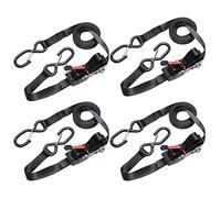 Master Lock MLK3056E Sangle d'Arrimage avec Crochets et Cliquet Noir