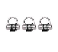 Master Lock Padlock, Set Your Own Word Combination Lock, 2-1/2 in. Wide, Black, 3 Pack,1534BLKEC3