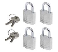 MASTER LOCK Petits Cadenas [Clés communes] [Pack Familiale de 4] 9120EURQNOP - Idéal pour les Sacs à Dos, les Bagages, les Valises, les Casiers et plus