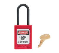 Master Lock – Cadenas de consignation S32RED, thermoplastique diélectrique, clé différente, rouge