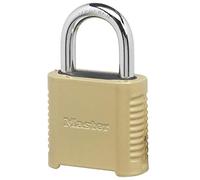 Master Lock Serrure à combinaison d'extérieur robuste 875D, finition laiton, 5,1 cm de large