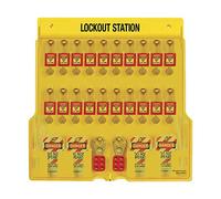 MASTER LOCK Station de Consignation [20 Cadenas] [4 Crochets] [48 Étiquettes] - Sécurité, Condamnation - 1484BP410