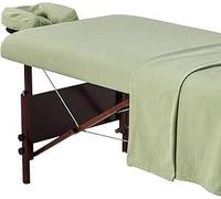 Master Lot de 3 draps de table en flanelle de coton de massage, housse de coussin de visage, drap de table, vert lys, spa, housse de rechange pour table de tatouage.
