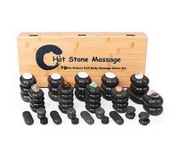 Master Lot de 70 mini pierres de massage basiques pour le corps en basalte