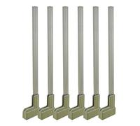 Master Magnetics Mshl03 X 6 Panneau magnétique support pour panneau 30,5 cm à 90 degrés, Base magnétique avec bande en acrylique, 5,8 cm L, 2 cm L, 37,6 cm globale, clair, Blanc (lot de 6)