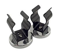 Master Magnetics RB50BNCCX2 Lot de 2 Accroche Magnetique Crochets à Base Ronde avec Clip en Acier Chromé Diamètre 2,04 cm Hauteur Totale 2,285 kg Argenté