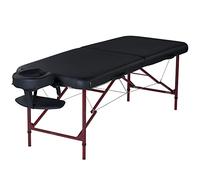 Master Massage 76 cm Roma Lit canapé Table de massage portable en noir W/acajou