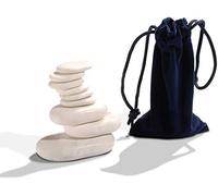 Master Massage 9 morceaux de pierre paquet de marbre blanc ensemble cool