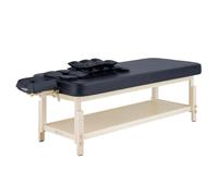 Master Massage AirMaster-I Table de Spa Stationnaire avec airwave étirement Complet du Corps avec airbags Traction Lombaire 3D pour Usage Professionnel et Domestique Bleu Roi avec Cadre en Bois