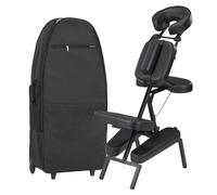 Master Massage Apollo Mobil Klappbar Massagestuhlpaket mit Tragetasche 46485EU Schwarz Chaise de Massage, Polyuréthane, Noir, Large