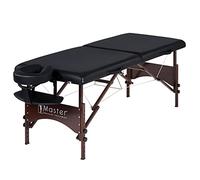 Master Massage Argo Table de massage mobile pliable 71 cm avec pieds en bois de noyer et sac de transport