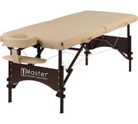 Master Massage Argo Table de Massage Portable 71 cm, Pieds en Noyer et Vinyle crème, lit de thérapie, Table de Massage