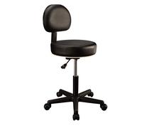 Master Massage Backrest Tabouret pivotant avec dossier réglable en hauteur pour pratique Noir