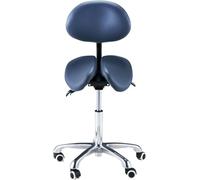 Master Massage Berkeley Tabouret de Selle avec Dossier pour Dentiste, thérapeute de Massage, Tatouage, Bleu Roi