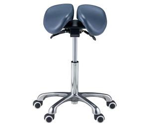 Master Massage Berkeley Tabouret Ergonomique en Deux Parties Dentiste, Simili Cuir, Bleu Marine, Taille Unique