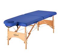 Master Massage Brady Pro Table de Massage Mobile, 69 cm, Bleu Ciel/Bleu Ciel, avec Pied en Bois et Sac de Transport