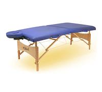 Master Massage Brady Table de Massage Mobile Pliable avec éclairage d'ambiance en Bois, Polyuréthane, Bleu, 69 cm