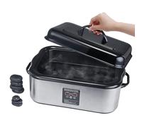 Master Massage Chauffe-pierres chaudes à LED de 18 litres avec affichage numérique - Chauffage portable en acier inoxydable - Pierre de massage - Essentiels de massage pour massothérapeutes