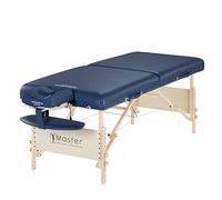 Master Massage Coronado Pack Pro portable Hauteur réglable Capacité de travail de 340 kg et rembourrage en mousse de 7,6 cm pour massage, canapé, lit de tatouage, table à cils, bleu roi 76 cm