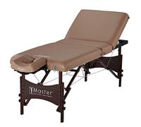 Master Massage Deauville Pro Mobil Table de Massage Pliable avec Dossier et Pieds en Bois Marron Clair 71 cm 10019EU