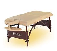Master Massage Del Ray Mobile Massage-Table de thérapie-Pliable-avec éclairage d'ambiance-Bois, Beige, 80 x 200 cm