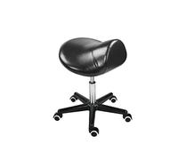 Master Massage Ergonomic Swivel Saddle Stool, Posture Chair with a Durable Pneumatic Hydraulic Lift, Sleek Black
