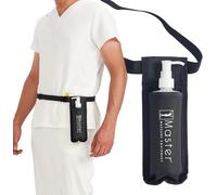 Master Massage Étui pour huile de massage réglable et résistant à la chaleur pour crème et lotion - Comprend un distributeur à pompe rechargeable de 227 ml (noir)