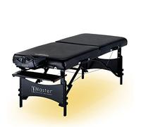 Master Massage Galaxie Table de Massage Therma Top Mobil-Chauffante-Pliable-avec éclairage d'ambiance-Bois, Noir, 76 cm