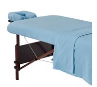 Master Massage Lot de 3 housses en flanelle 100% coton Bleu ciel