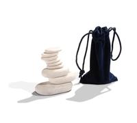 Master Massage Lot de 9 pierres froides en marbre blanc froid